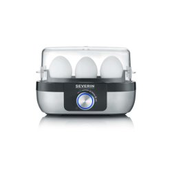 Severin EK 3163 3 egg(s) Black, Stainless steel, Transparent