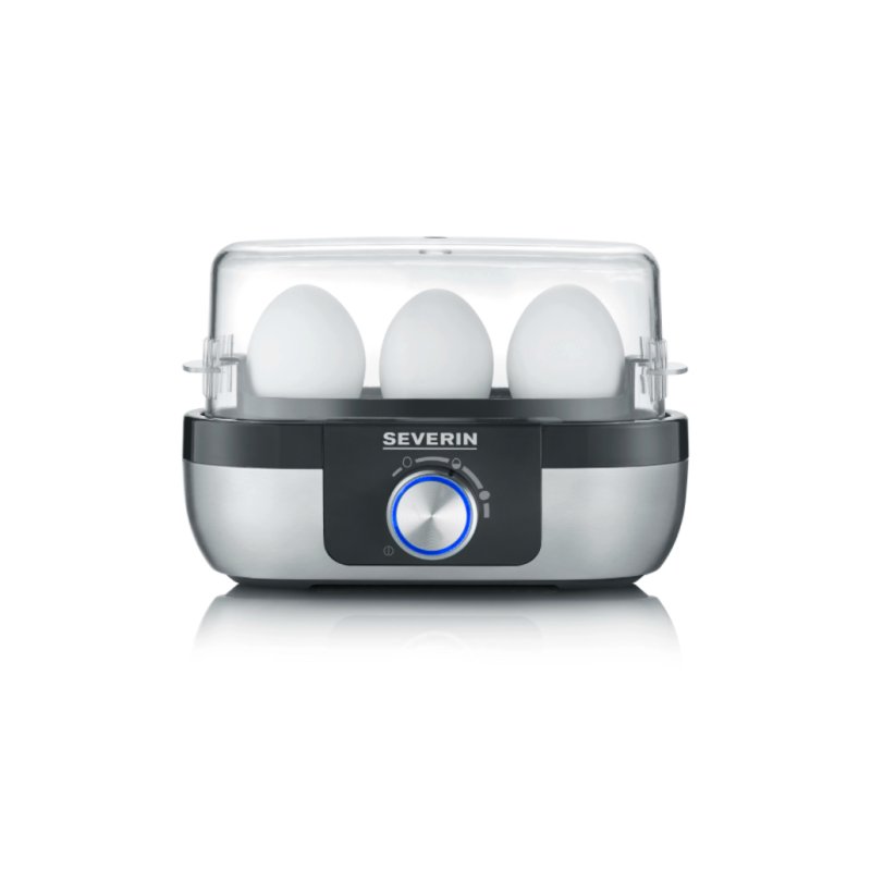 Severin EK 3163 3 egg(s) Black, Stainless steel, Transparent
