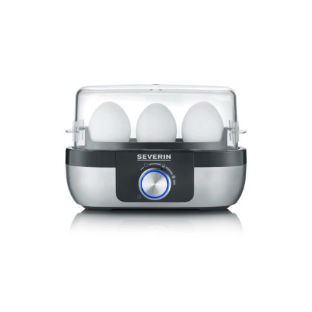 Severin EK 3163 3 egg(s) Black, Stainless steel, Transparent