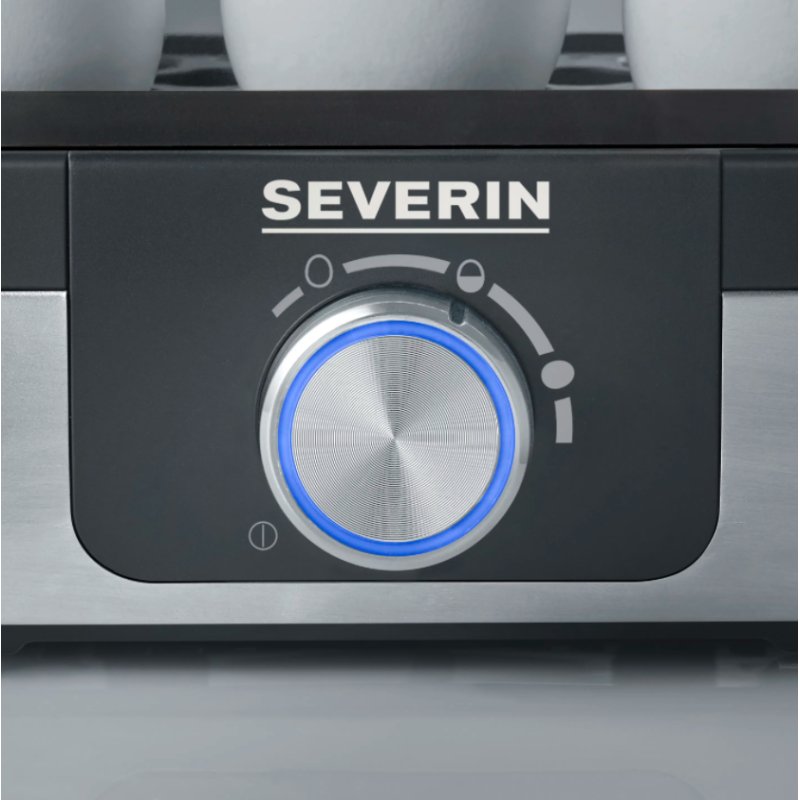 Severin EK 3163 3 egg(s) Black, Stainless steel, Transparent
