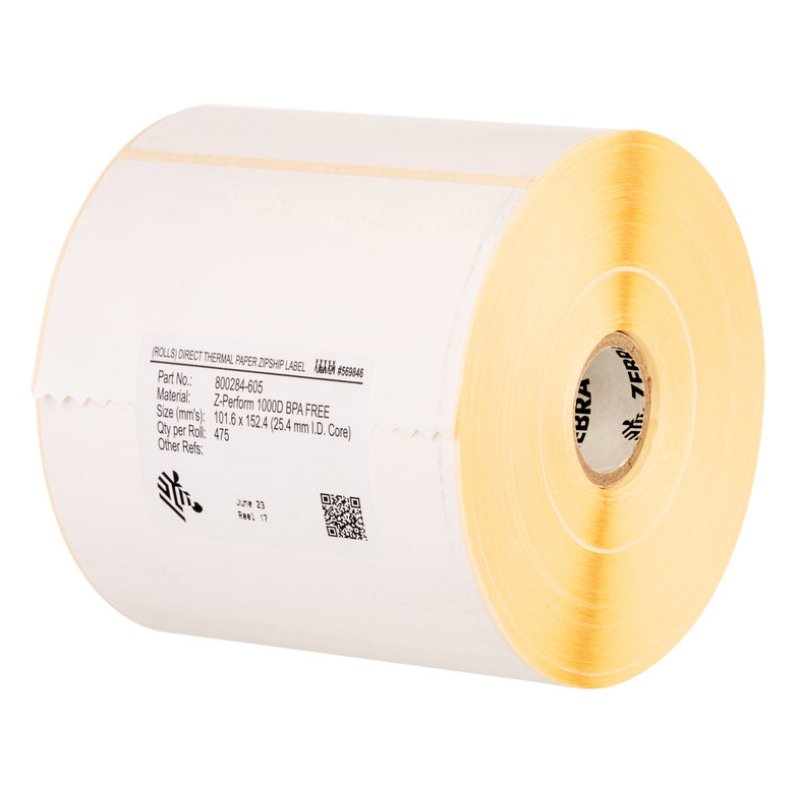 Zebra Z-Perform 1000T White Self-adhesive printer label