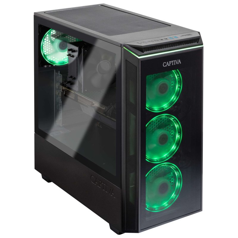Captiva PC Highend Gaming R89-897 AMD Ryzen 9 7900X, 64GB DDR5 RAM, Nvidia Geforce RTX 5070 (12GB GDDR7), 2TB M.2 SSD,