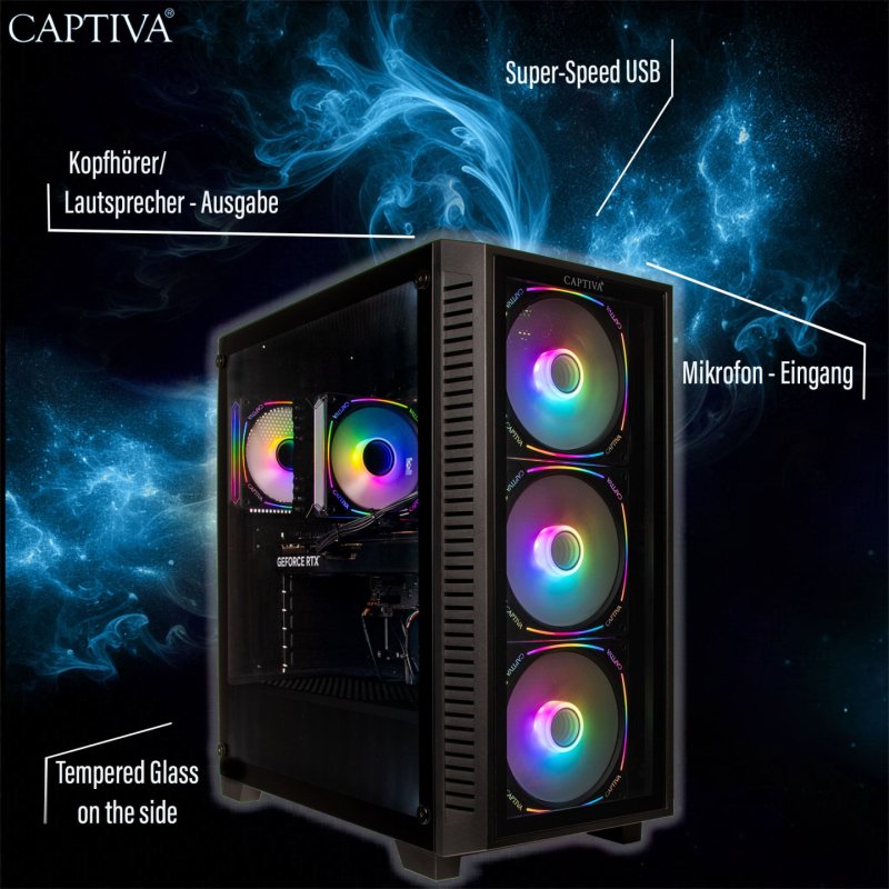 CAPTIVA 90435 PC/workstation AMD Ryzen™ 7 7700X 32 GB DDR5-SDRAM 1 TB SSD NVIDIA GeForce RTX 5070 Windows 11 Home