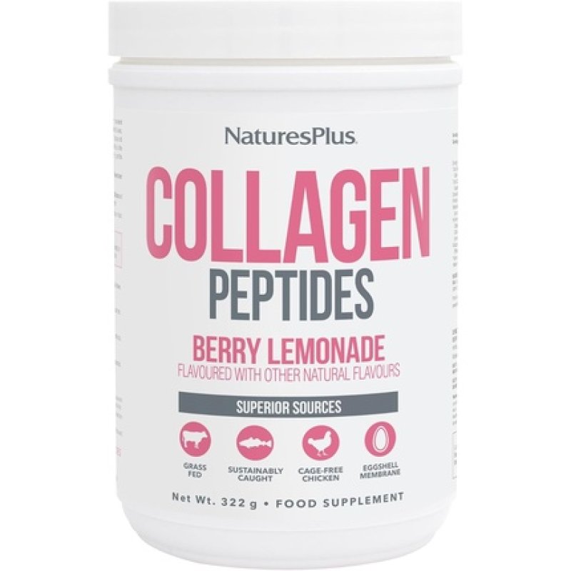 Naturesplus Collagen Peptides Powder Berry Lemonade Sustainable Hydrolyzed