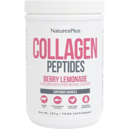 Naturesplus Collagen Peptides Powder Berry Lemonade Sustainable Hydrolyzed