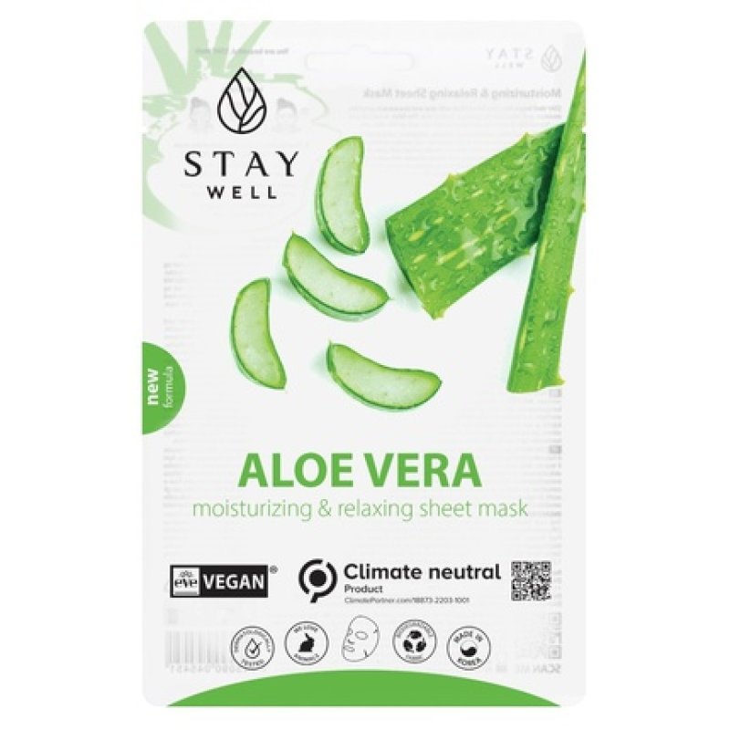 Stay-Well Vegan Sheet Mask Aloe - Hydrating Face Mask