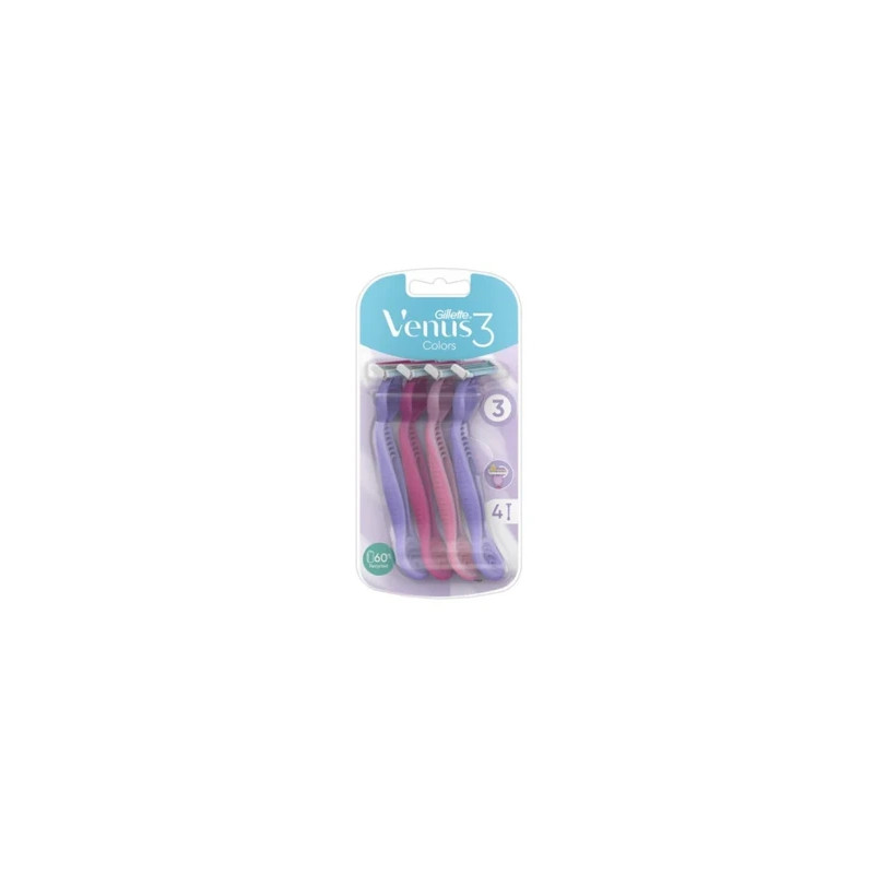 Gillette Venus 3 Disposable Razor Color 4 Pieces 3 Blades