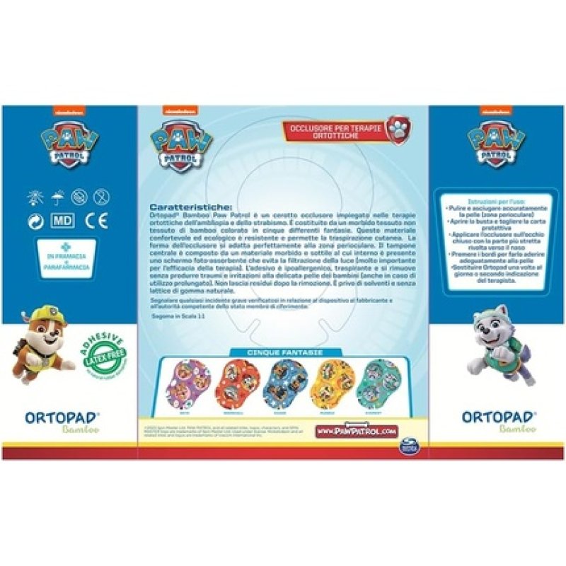 Master Aid Ortopad Paw Patrol Medium Colorful Eye Patches for Kids