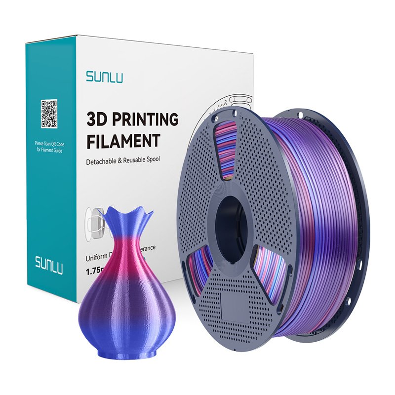 Sunlu PLA Silk Filament (Rainbow 02)