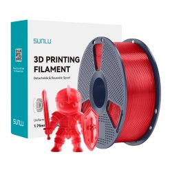 Sunlu PLA Filament (Transparent Red)