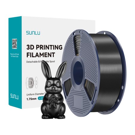 Sunlu PLA Silk Filament (Black)