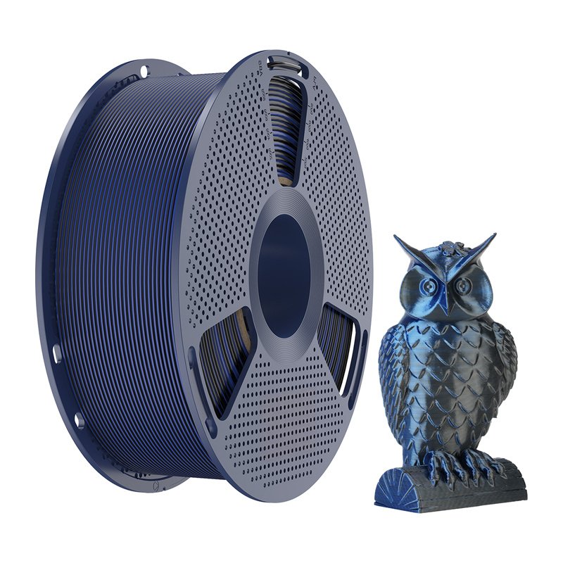 Sunlu PLA Silk Dual Color Filament (Black and Blue)