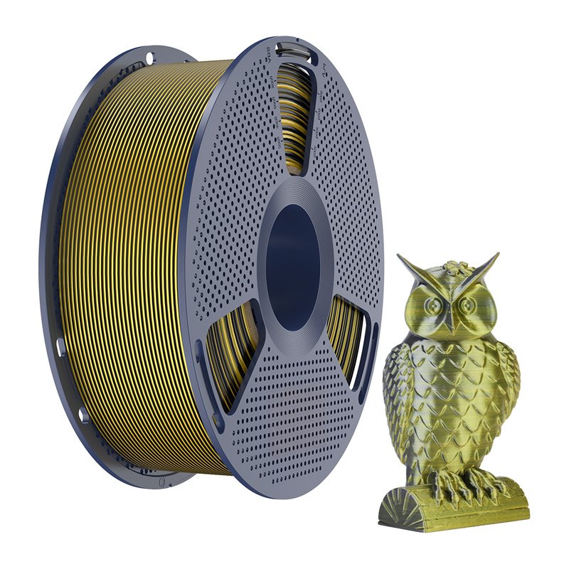 Sunlu PLA Silk Dual Color Filament (Black and Gold)