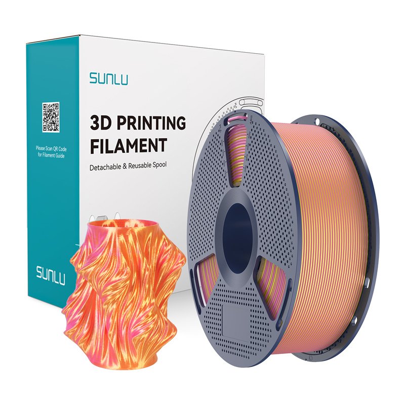 Sunlu PLA Silk Dual Color Filament (Pink and Gold)