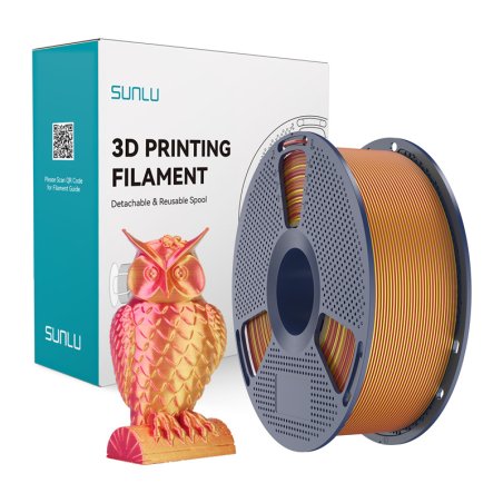 Sunlu PLA Silk Dual Color Filament (Red and Gold)