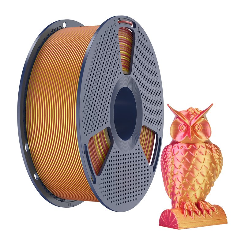 Sunlu PLA Silk Dual Color Filament (Red and Gold)