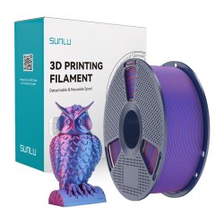 Sunlu PLA Silk Dual Color Filament (Red and Blue)
