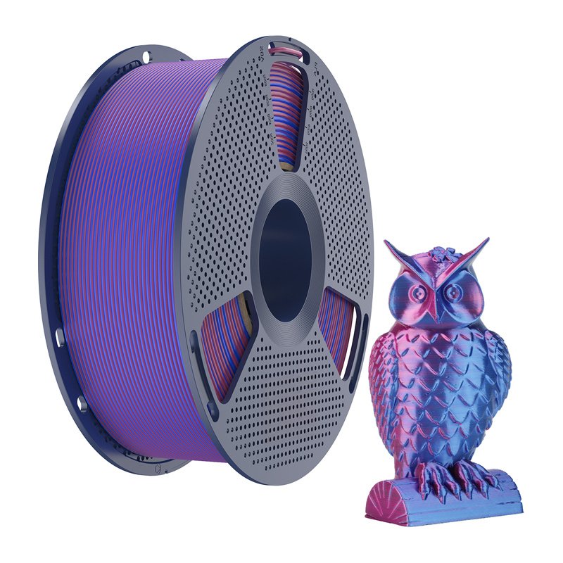 Sunlu PLA Silk Dual Color Filament (Red and Blue)