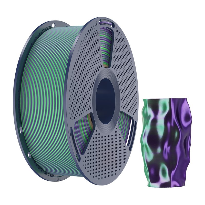 Sunlu PLA Silk Dual Color Filament (green and purple)