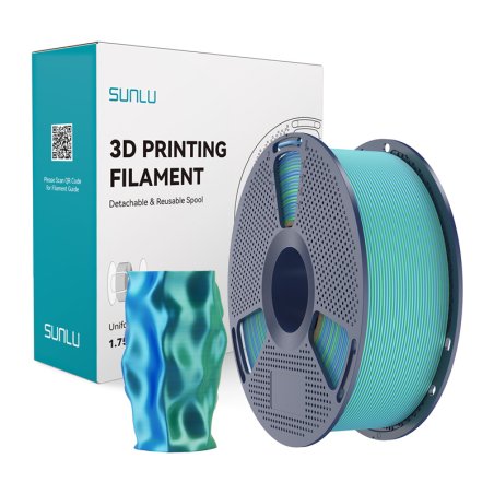 Sunlu PLA Silk Dual Color Filament (blue-green)