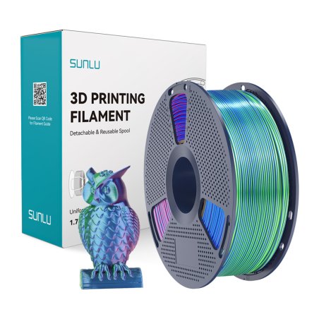 Sunlu PLA Silk Tri-Color Filament (blue-green-purple)