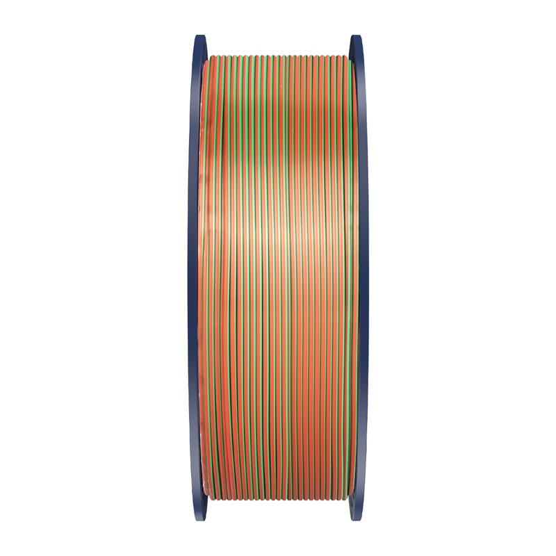 Sunlu PLA Silk Tri-Color Filament (orange, blue, and green)