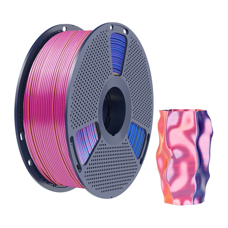 Sunlu PLA Silk Tri-Color Filament (red, yellow, and blue)
