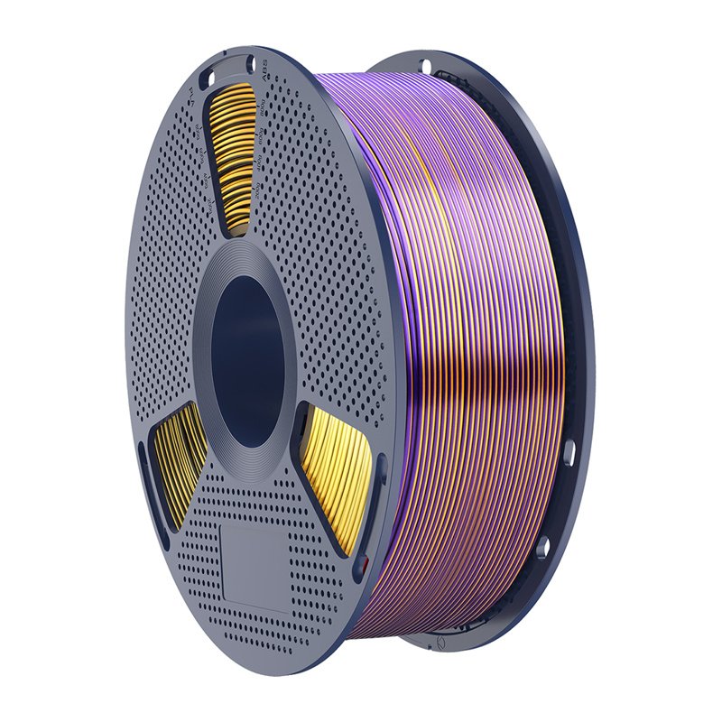 Sunlu PLA Silk Tri-Color Filament (Black, Gold, and Purple)