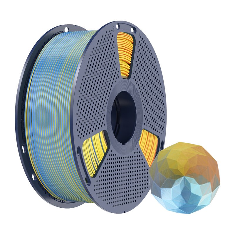 Sunlu PLA Silk Forth-Color Filament (blue-purple-orange-yellow)