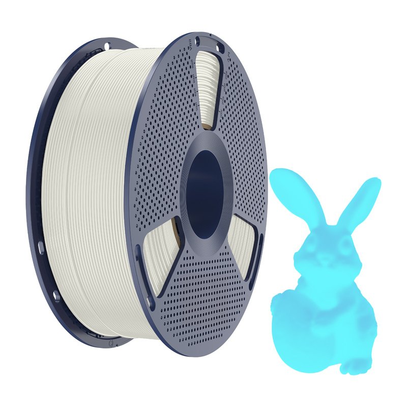 Sunlu PLA Glow-in-the-Dark Filament (White and Blue)