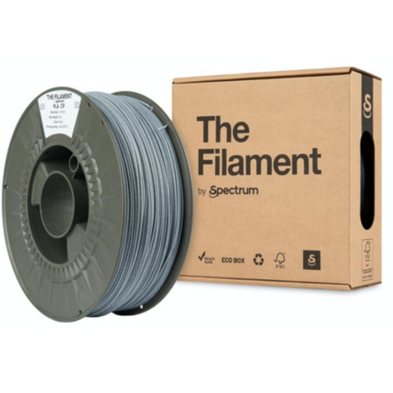 Spectrum Filaments TF-24099 matériel d'impression 3D Acide polylactique–fibre de carbone (PLA-CF) Gris 1 kg