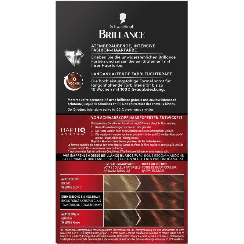 Schwarzkopf Brillance 867 hair colour Brown