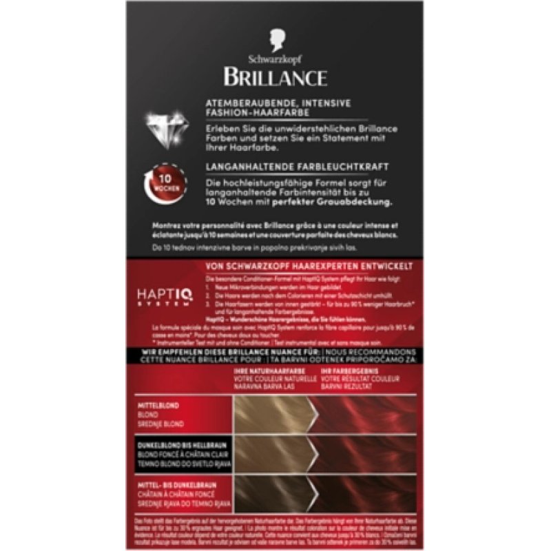 Schwarzkopf Brillance 842 hair colour Red