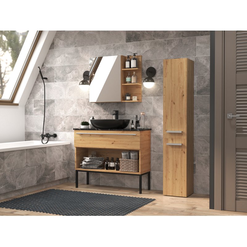 Topeshop NEL II ARTISAN bathroom storage cabinet Oak
