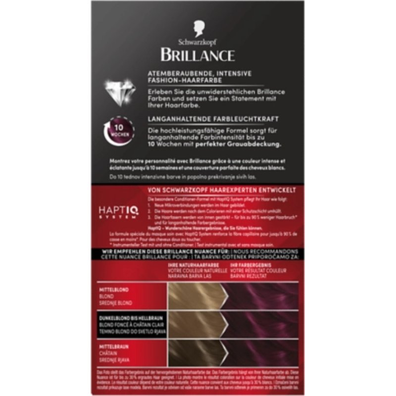 Schwarzkopf Brilliance Intensive Color Cream 859 Violette Wild Silk 170 Ml