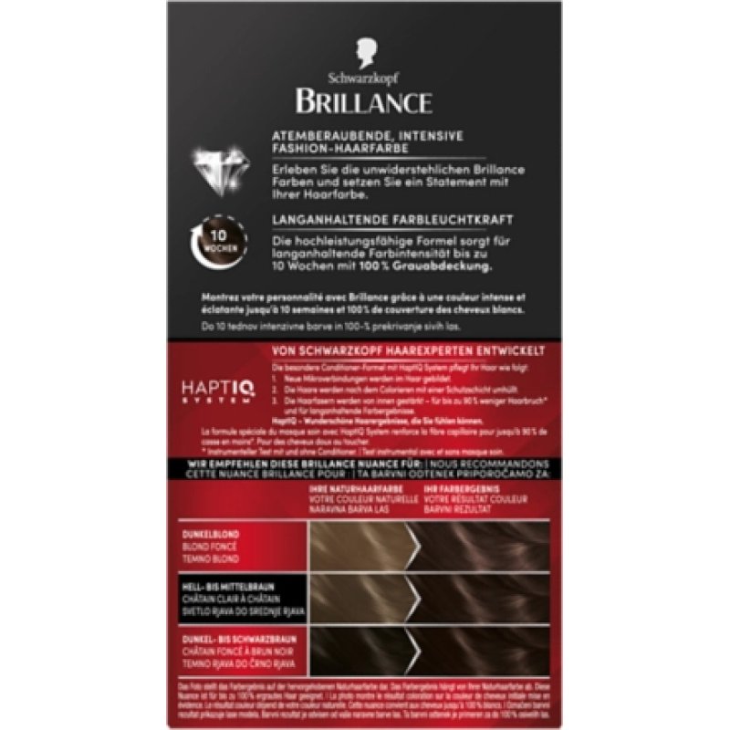 Schwarzkopf Brillance 924 couleur de cheveux Marron