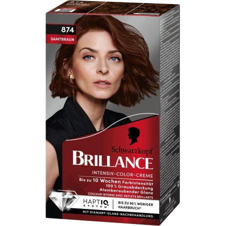 Schwarzkopf Brilliance Intensive Color Cream 874 Velvet Brown 170 Ml