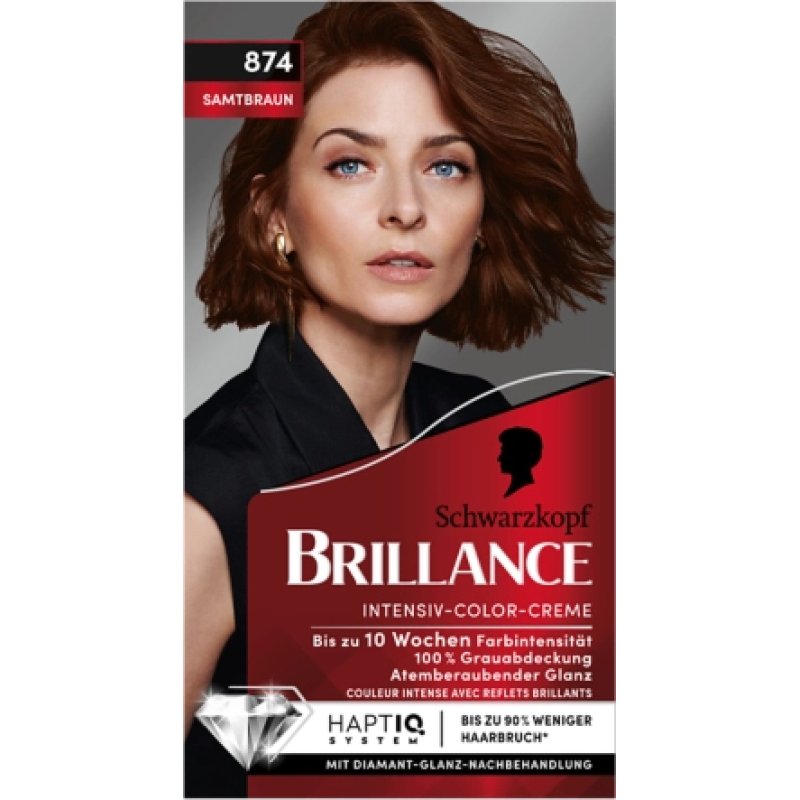 Schwarzkopf Brilliance Intensive Color Cream 874 Velvet Brown 170 Ml