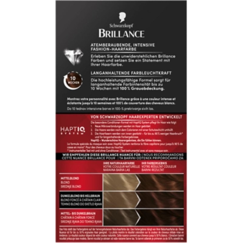Schwarzkopf Brillance 874 couleur de cheveux Marron