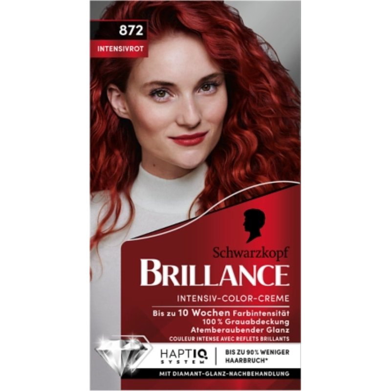 Schwarzkopf Brillance 872 Intensivrot couleur de cheveux Rouge