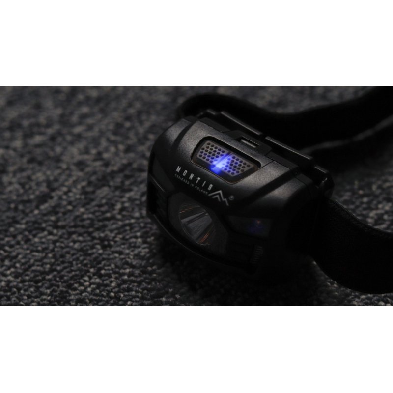 Montis Akumulatorowa latarka nagłowna z sensorem MT001 Black Headband flashlight LED
