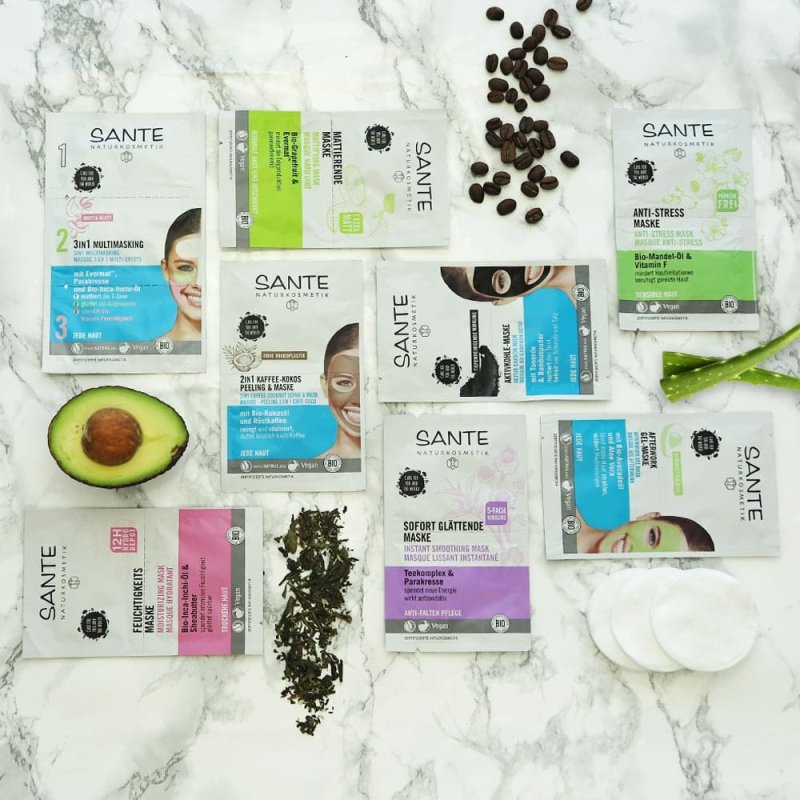 Sante Naturkosmetik After Work Gel Face Mask With Organic Avocado Oil And Aloe