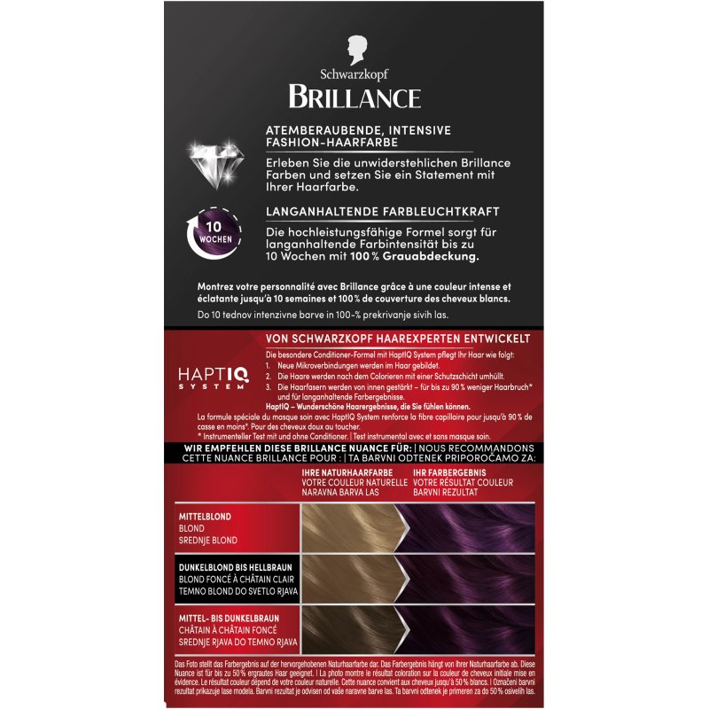 Schwarzkopf Brilliance Intensive Color Cream 888 Dark Cherry 170 Ml