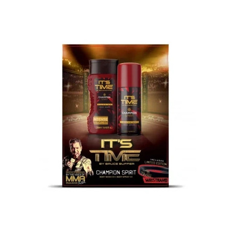 It's Time Giftset Champion Spirit Body Wash Body Spray Wristband