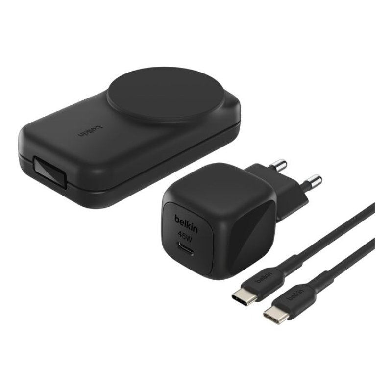 Belkin Qi2 Fitness tracker, Headphones, Smartphone, Smartwatch Black USB Wireless charging Fast charging Indoor