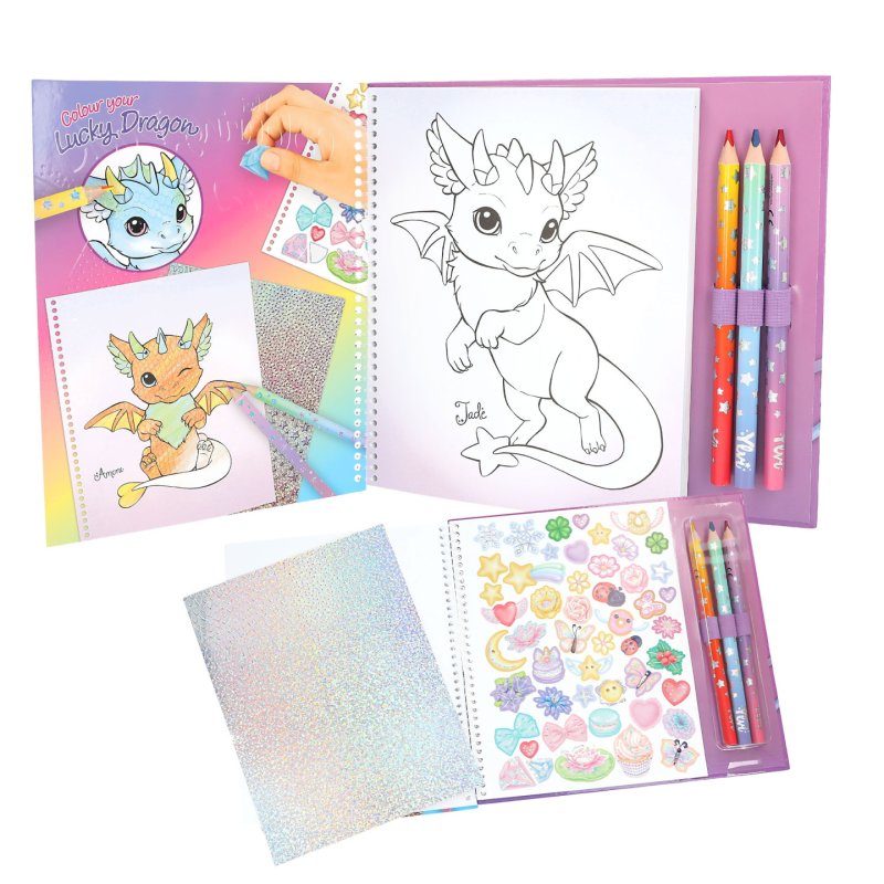 Ylvi - Lucky Dragon Colouring Book (0413797)