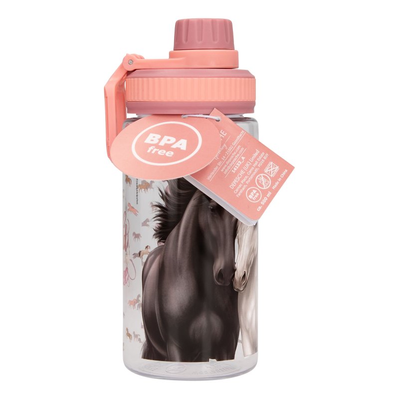 Miss Melody - Drinking Bottle BLOSSOM PONY - Pink and Peach - 500 ml