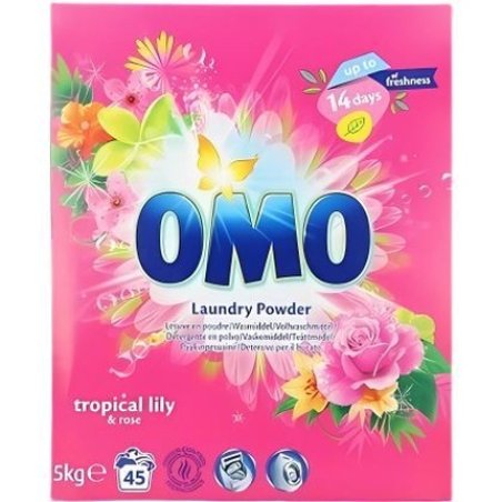 Omo Laundry Powder Color Tropical Lily & Rose 45 Washes 225 Kg
