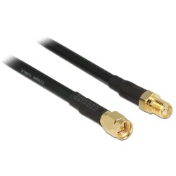 DeLOCK 88930 câble coaxial CFD200 0,9 m SMA Noir