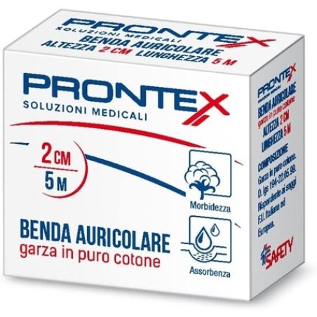Prontex Pure Cotton Gauze Ear Bandage 2cm X 5m